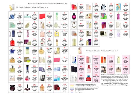 fm perfume comparison list|fm perfume equivalent list.